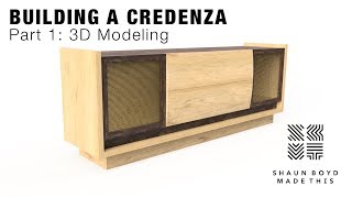 3D Modeling Furniture with Fusion 360  Modern Credenza Build  Part 1 [upl. by Assiral810]