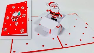 Christmas pop up card turtorial  Christmas greeting card  Christmas craft ideas  DG Handmade [upl. by Ruddie]