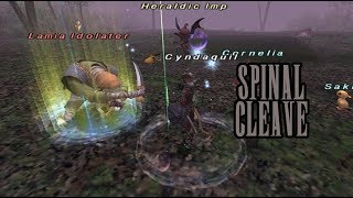 FFXI  Blue Mage Spell Farming Spinal Cleave  442018 [upl. by Ultun]