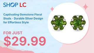 Chrome Diopside Floral Studs in Rhodium Over Silver 115 ctw [upl. by Naimerej]