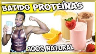 BATIDO DE PROTEINAS CASERO para aumentar masa muscular 💪🏼 SIN POLVO NI SUPLEMENTOS [upl. by Almallah]