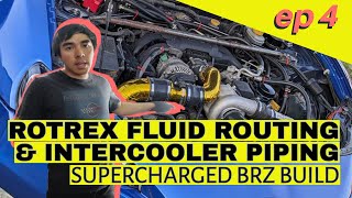 Supercharged BRZ Build Vlog Intercooler Piping and Rotrex Fluid Install [upl. by Nedearb]