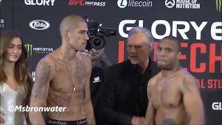 Pereira vs Wilnis weighin amp staredown GLORY 65 Amsterdam the netherlands [upl. by Herb528]