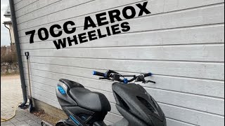 70CC YAMAHA AEROX WHEELIES [upl. by Retnyw257]