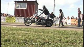 Antique Motorcycle Racing Kick Start Drags at Conesville Raceway v2 [upl. by Ninos]