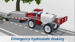 Boosted Braking  Freinage Boosté by Poclain Hydraulics [upl. by Annahoj]