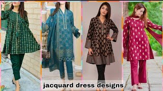 jacquard dress designsjacquard kurti designsjacquard suitsjacquard frocksjacquard shirts [upl. by Landsman]