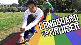 LONGBOARD VS CRUISER BOARD [upl. by Lapham]