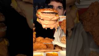 McDonalds Menu With Raising Cane’s Sauce mukbang asmr food [upl. by Grossman]