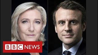 FarRight Marine Le Pen to face Emmanuel Macron in French Presidential runoff  BBC News [upl. by Atinwahs]