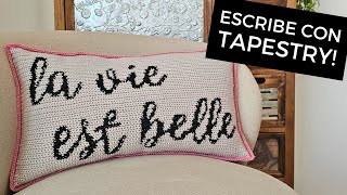 COJIN CROCHET TAPESTRY A CROCHET Aprende a escribir mensajes a crochet  tutorial paso a paso [upl. by Cj]