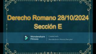 Derecho Romano 28102024 [upl. by Madalyn]