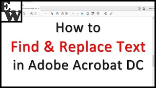 How to Find and Replace Text in Adobe Acrobat DC [upl. by Ardisj]