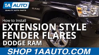 How to Install Extension Style Fender Flares 0209 Dodge [upl. by Rebe]