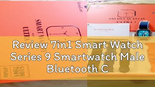 Review 7in1 Smart Watch Series 9 Smartwatch Male Bluetooth Call KD99 S8 Wireless Charging Man Watch [upl. by Zelda626]