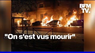 Vaucluse des voitures de police incendiées devant le commissariat de Cavaillon [upl. by Marmion]