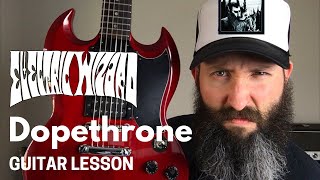 Electric Wizard Guitar Lesson w TAB  Dopethrone  B Standard Tuning [upl. by Aihsikal]