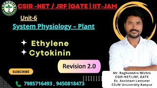 Ethylene  Cytokinin  Plant Hormones  Quick Revision  Lecture3  Plant Physiology  Unit6 [upl. by Aneloaup]