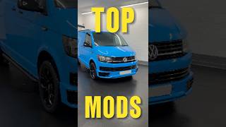 VW TRANSPORTER EXTERIOR MODS Alloy Wheels Side Bars Gloss Black Front SpoilerSplitter Roof Bar [upl. by Norha]