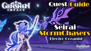 Genshin Impact  Seirai Stormchasers Quest Visual Guide  Unlock Electro Oceanid [upl. by Churchill378]