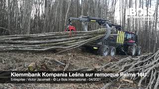 Originalité d’un klemmbank Kompania Lesna installé sur remorque forestière de débardage [upl. by Keyte740]