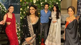 Jacqueline Fernande Varun Dhawan Palak Tiwari Nushrratt Bharuccha At Anshul Garg Diwali party [upl. by Turoff]