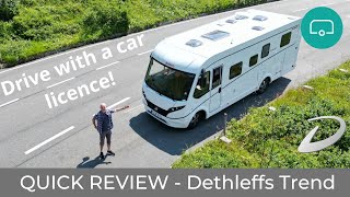 Quick Review AClass Motorhome UNDER 35t  Dethleffs Trend I7057DBL [upl. by Elspet]