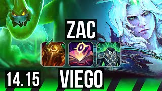 ZAC vs VIEGO JGL  Rank 1 Zac 808 Legendary  EUNE Challenger  1415 [upl. by Eisen571]