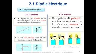 Cours 2 partie1Chapitre 2  Rappels sur les lois fondamentales de l’électricité [upl. by Neale]