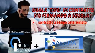 I CONTRATTI SCOLASTICI A TEMPO DETERMINATO 2023 istanzeonline noipa classediconcorsoa050gpsmiur [upl. by Tutankhamen941]