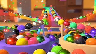 Marble Run Race Animation ☆ HABA Slope amp Retro Wooden ASMR Long Version [upl. by Wane]