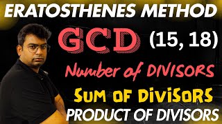 GCD AND PRIME FRCTORIZATION Eratosthenes methodproduct Divisorsnumber of divisorssum of divisors [upl. by Pheni]