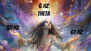 55HZ  61HZ Binaural Beats  6hz Interval Theta Wave  Flow State REM Sleep Behaviour Modification [upl. by Anehs582]