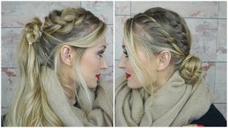 Frisuren mit einem Schal tragen  OlesjasWelt [upl. by Reviere]