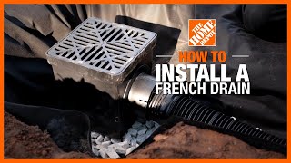 How to Install a French Drain  The Home Depot [upl. by Hallutama]