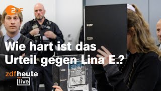 Lina E Wie hart ist das Urteil gegen die Linksextremistin  Strafrechtler bei ZDFheute live [upl. by Eatton740]