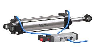 Pneumatic Cylinder Working explained Animation [upl. by Hertha]