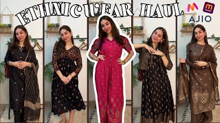 Ethnic Wear Haul  Mynta AJIO Meesho 😍  Tanisha Madhok myntrahaul meeshohaul ajiohaul [upl. by Amalle]