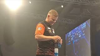 Live Darts Walkons  Mike De Decker amp Demitri Van Den Bergh  Grand Prix of Darts Leicester 2024 [upl. by Atinrev132]