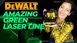 NEW GREEN DeWalt Laser Line Level Complete Overview Review Demonstration DCLE34031 SO COOL [upl. by Timothy]