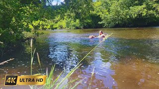 Benefits of Wild Water Swimming  Chatsworth River Derwent 4K 60fps Episode 1 [upl. by Chester]