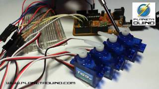 Arduino  Controlar Multiples Servos [upl. by Allbee20]