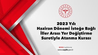 2023 Yılı Haziran Dönemi İsteğe Bağlı İller Arası Yer Değiştirme Suretiyle Atanma Kurası [upl. by Akirre]