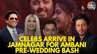 MS Dhoni SRK Sachin Tendulkar amp Ivanka Trump Arrive In Jamnagar For Ambani PreWedding Bash  N18V [upl. by Anneiv]