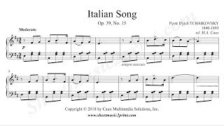 Tchaikovsky  Italian Song Op 39 No 15 [upl. by Kcin]