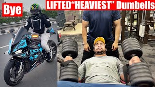 Doing Heaviest Dumbbell Press  S1000rr Is Going [upl. by Dobb]