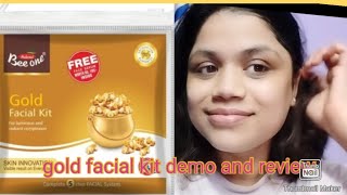 facial at 🏡 homeBee one gold facial kiteasy stepskin careglowing skin at home [upl. by Ulises]