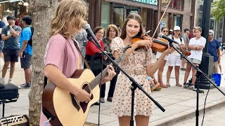 Crowd STOPS for AMAZING Street Performance  Stand By Me  Karolina Protsenko amp Oscar Stembridge [upl. by Shaum]