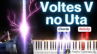 Voltes V no Uta Easy Piano tutorial voltesv [upl. by Dworman]