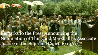 Announcing the Nomination of Thurgood Marshall as Associate Justice of the Supreme Court 61367 [upl. by Idok]